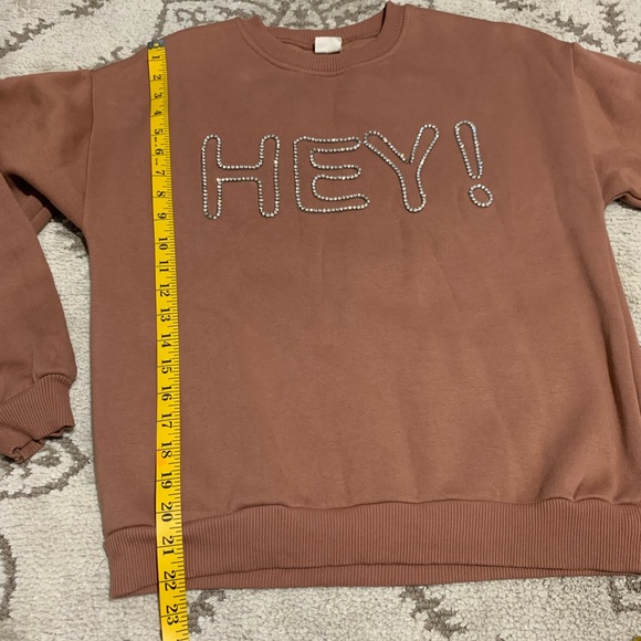 Zara Kids Rhinestone Detail Sweatshirt kid girl size 13/14 used - Picture 4 of 8